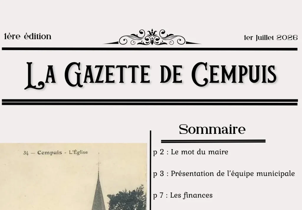 Lire la suite de l'actualité La Gazette de Cempuis est parue